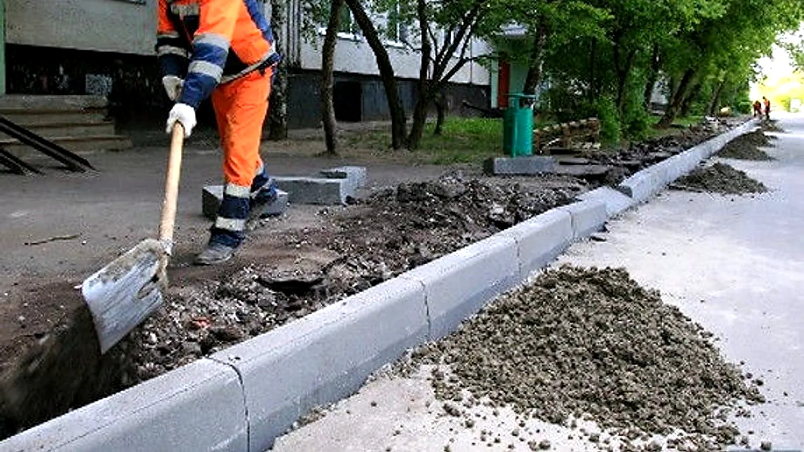бордюры — бордюрный камень для дорожек для условий Сахалина, ракурс 1