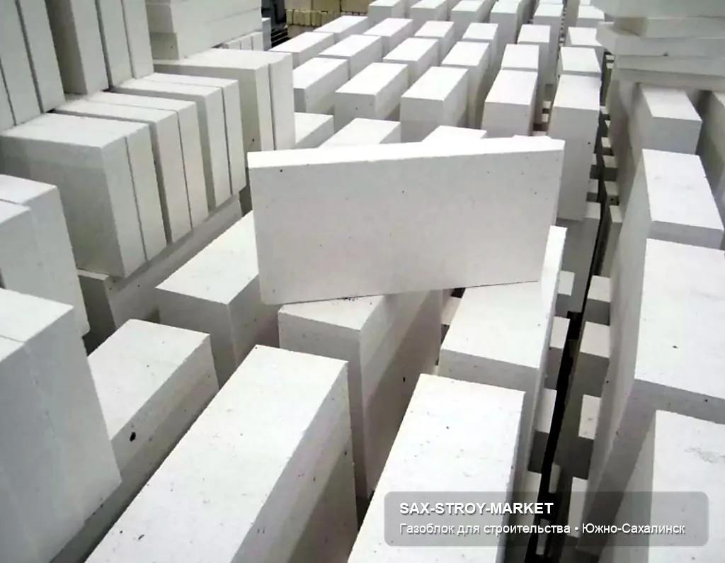 газоблоки — газоблок на палете для объекта в Южно-Сахалинске, ракурс 41