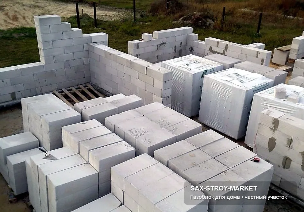 газоблоки — партия блоков для стен для объекта в Южно-Сахалинске, ракурс 59