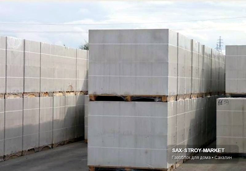 газоблоки — газоблок на палете для Сахалинской области, ракурс 69