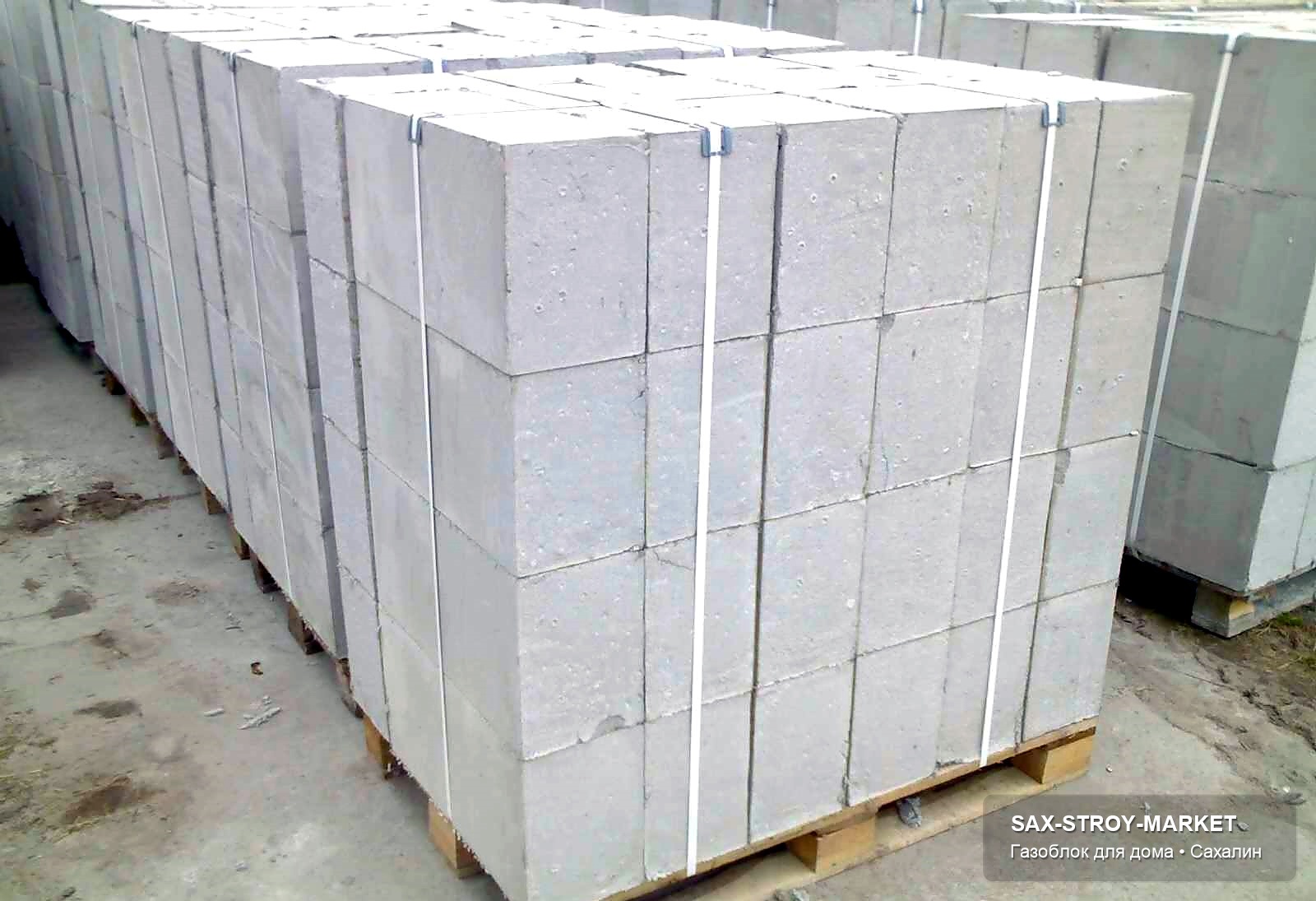 газоблоки — газобетонный блок крупным планом для условий Сахалина, ракурс 70