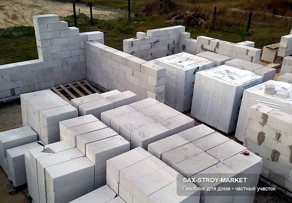 газоблоки — газобетонный блок крупным планом для условий Сахалина, ракурс 82