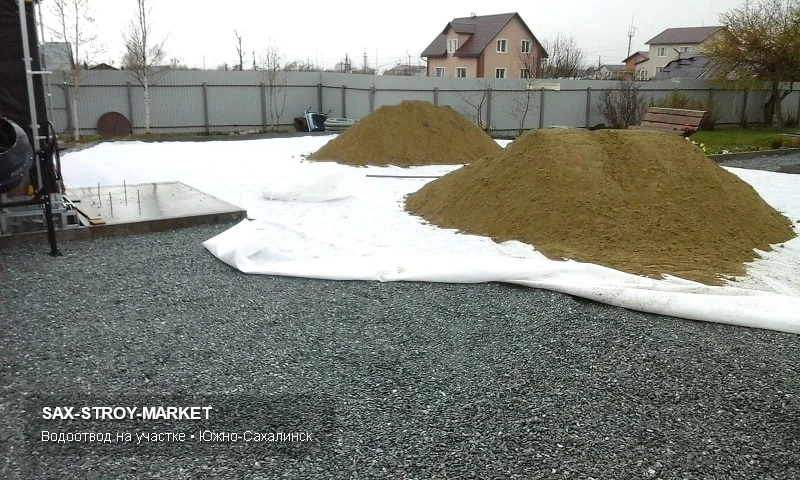 дренаж — дренажная труба и щебеночная обсыпка для Сахалинской области, рабочий ракурс 27