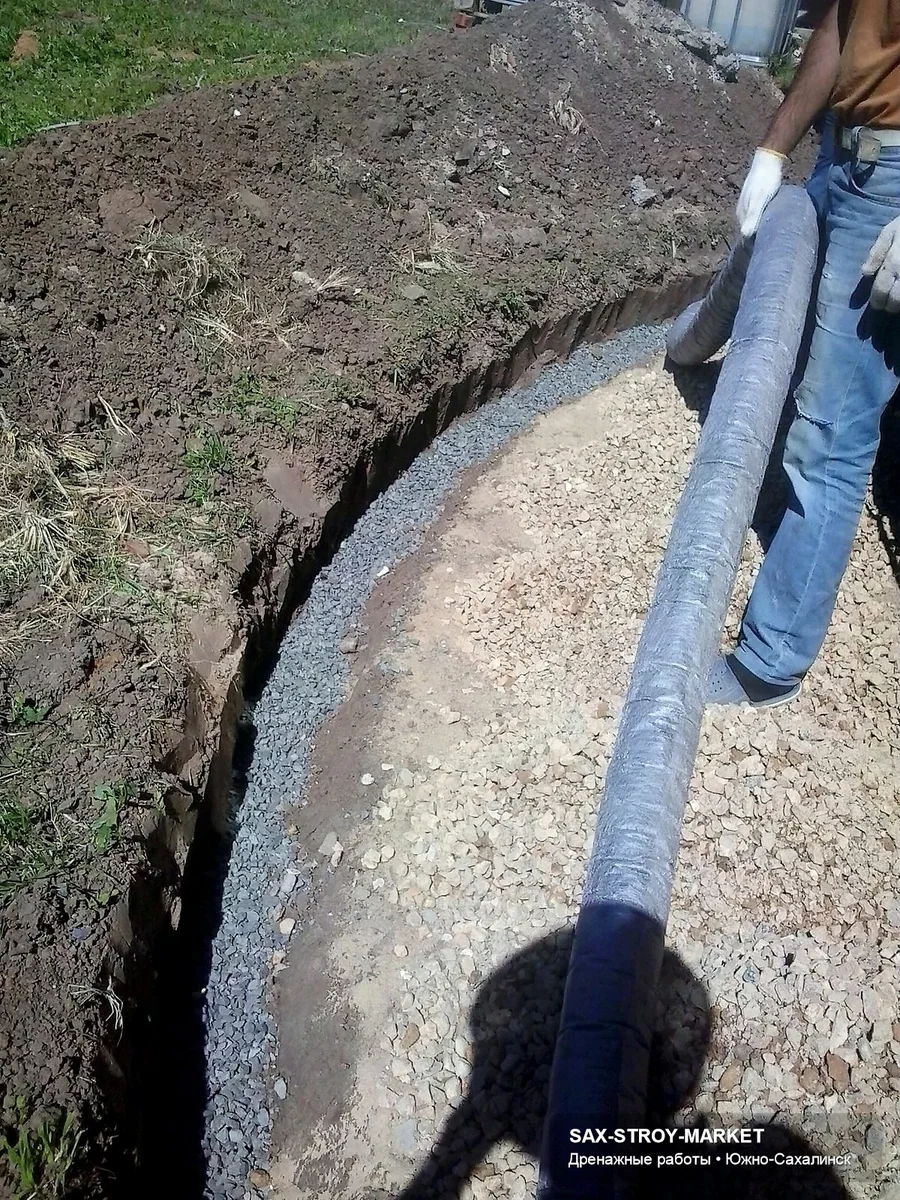 дренаж — линия водоотвода для условий Сахалина, рабочий ракурс 31