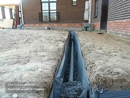 дренаж — линия водоотвода для условий Сахалина, рабочий ракурс 43