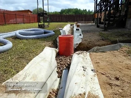 дренаж — линия водоотвода для условий Сахалина, рабочий ракурс 46