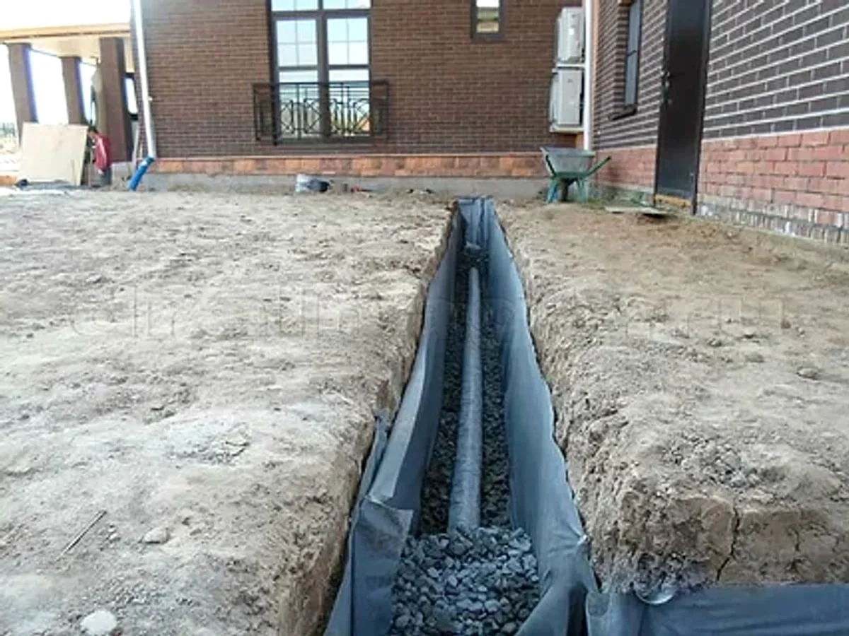 дренаж — линия водоотвода для условий Сахалина, рабочий ракурс 124