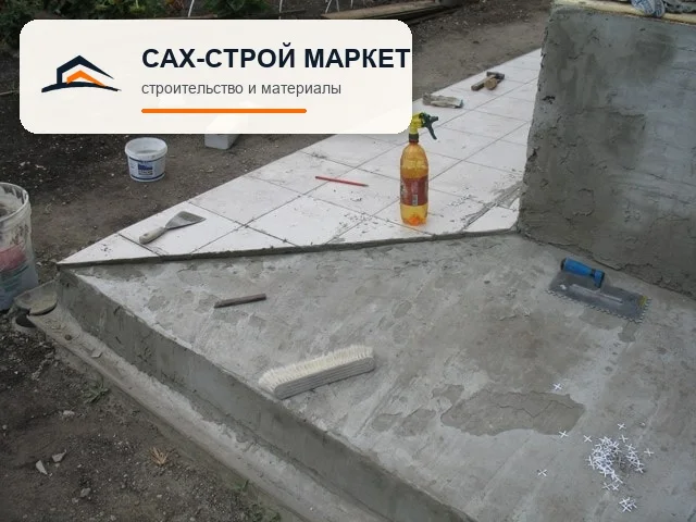 отмостка — бетонная линия у дома для Сахалинской области, рабочий ракурс 57