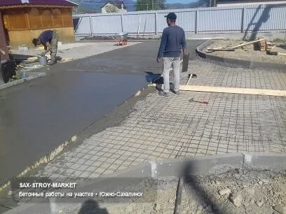 бетонные работы — опалубка под бетон для объекта в Южно-Сахалинске, рабочий ракурс 32