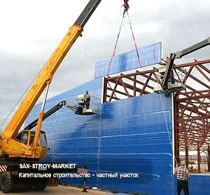 капстроительство — возведение стен для Сахалинской области, рабочий ракурс 9