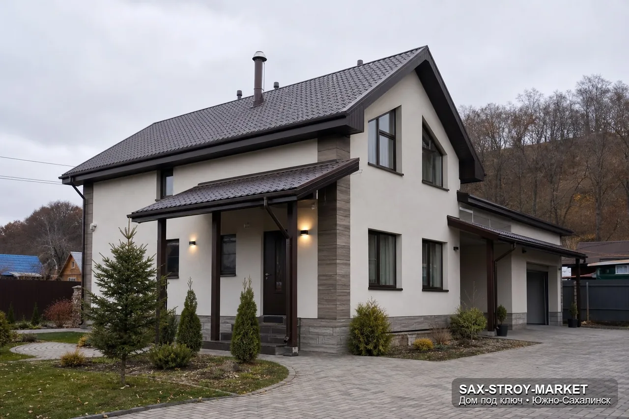 Фото: фальцевая кровля на частном доме, №56
