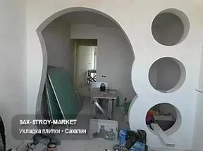 отделочные работы — плиточная отделка санузла для условий Сахалина, рабочий ракурс 19