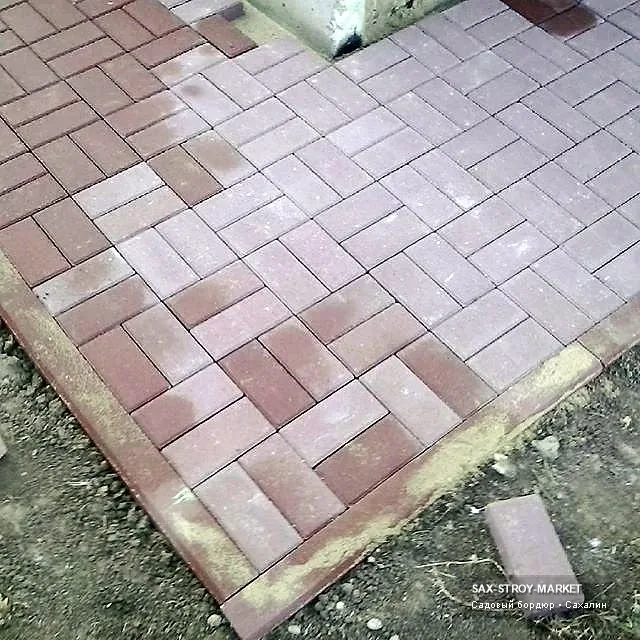 Бордюры и благоустройство участка: фото монтажа и готового результата — Южно-Сахалинск, Сах-Строй-Маркет