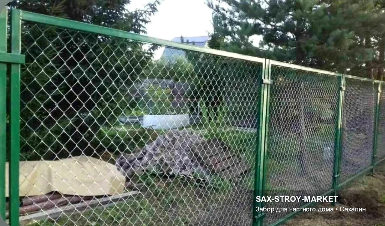Установка забора: ограждение участка, ворота и калитка на объекте — Южно-Сахалинск, Сах-Строй-Маркет