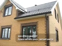 Строительство дома под ключ: частный дом, фасад после основных этапов — Южно-Сахалинск, Сах-Строй-Маркет