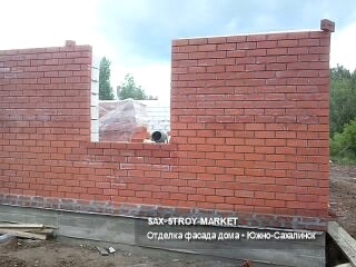 Строительство дома под ключ: частный дом, фасад после основных этапов — Южно-Сахалинск, Сах-Строй-Маркет