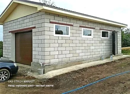 Строительство дома под ключ: частный дом, кладка стен крупным планом — Южно-Сахалинск, Сах-Строй-Маркет