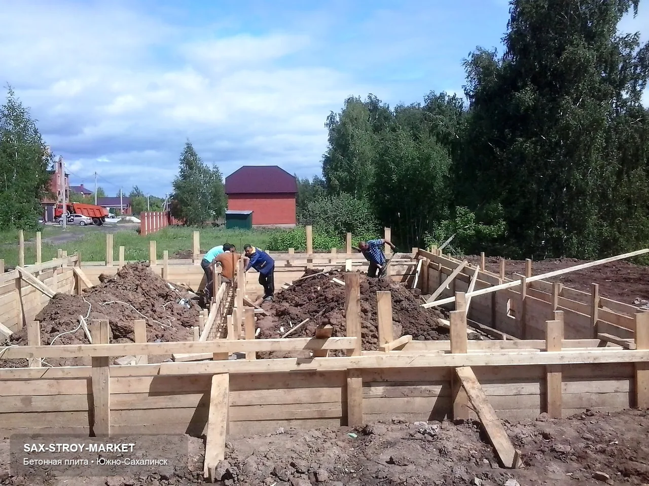 Устройство фундамента: основание под дом, основание после подготовки — Южно-Сахалинск, Сах-Строй-Маркет