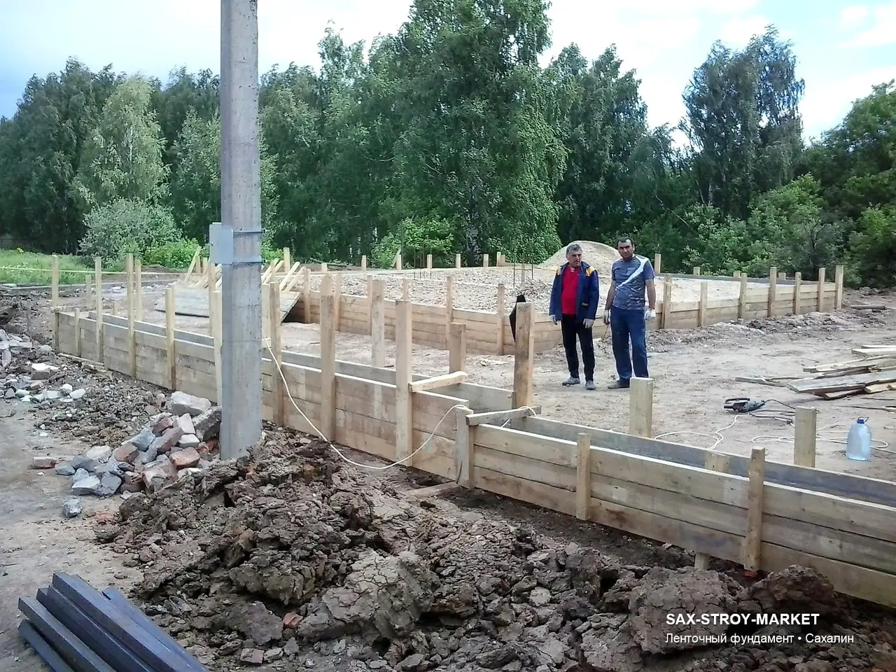 Устройство фундамента: основание под дом, бетонные работы на объекте — Южно-Сахалинск, Сах-Строй-Маркет