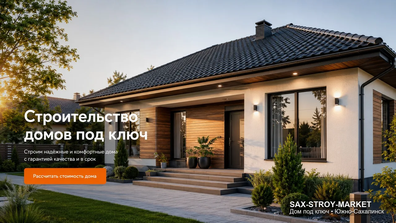 Дом под ключ: готовый дом на участке, первые фото слайдера — Южно-Сахалинск, Сах-Строй-Маркет
