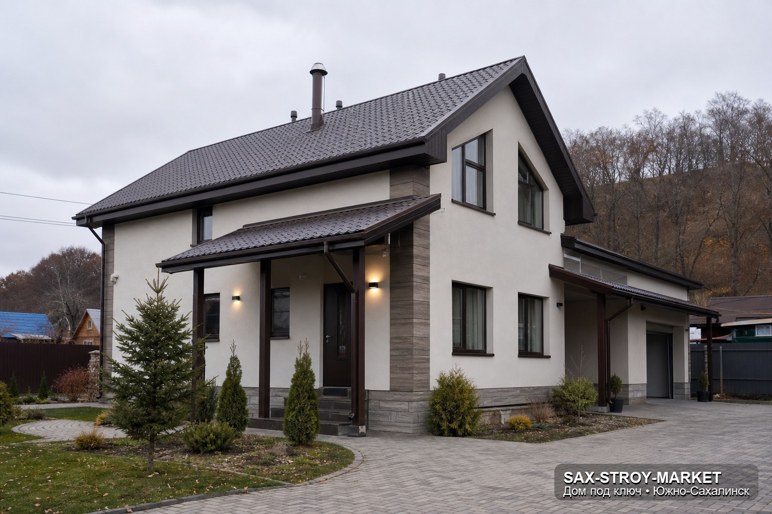 Дом под ключ: готовый дом на участке, первые фото слайдера — Южно-Сахалинск, Сах-Строй-Маркет